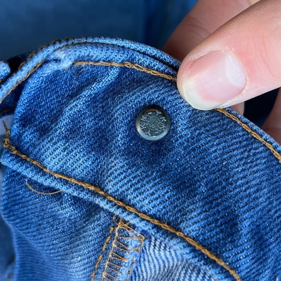 Vintage 70s 80s Levis Mens 575 Jeans Blue Denim Straight Leg Size 32x33 - Picture 6 of 10